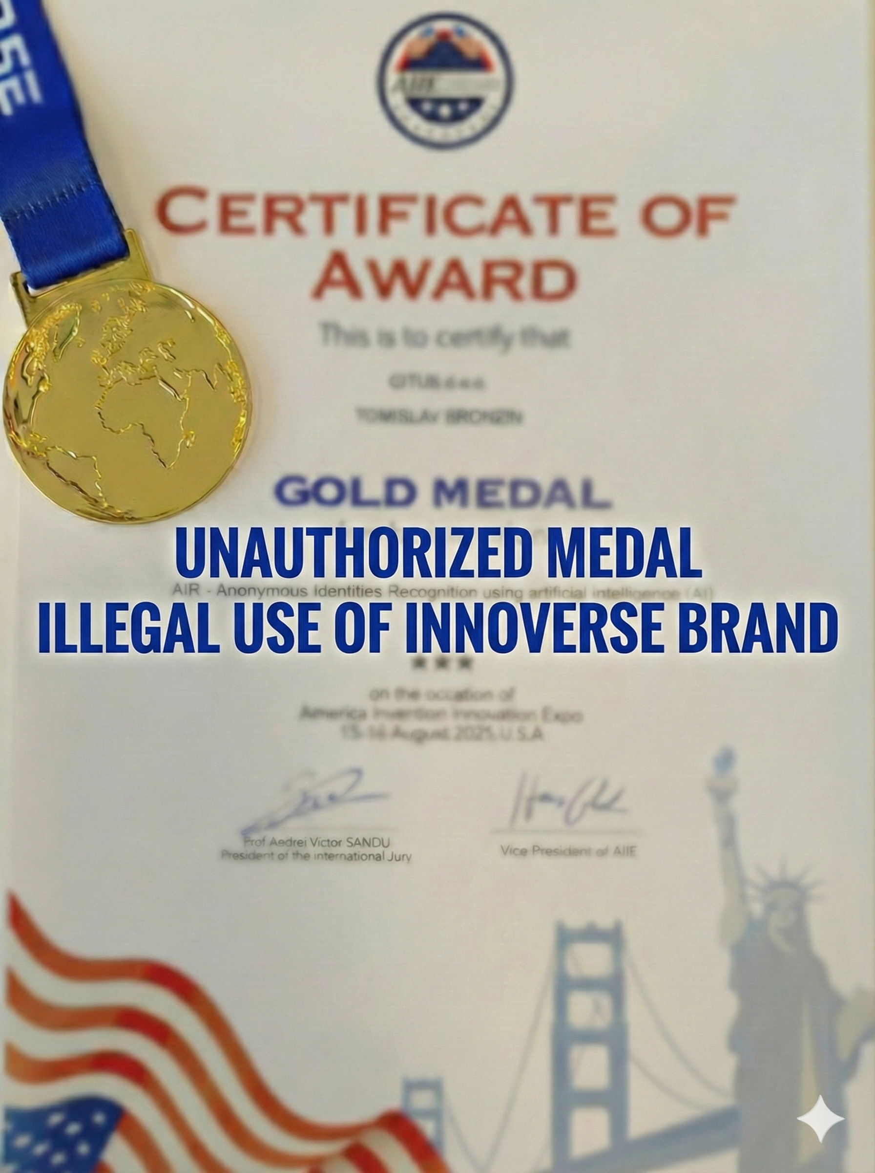 Unauthorized medal warning